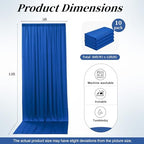 50ft x 12ft Wrinkle Free Royal Blue Backdrop Curtains for Parties, 10 Panels 12FT Long Photo Backdrop Drapes, alternate view