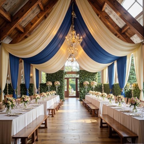 50ft x 15ft Champagne Backdrop Curtain for Wedding Party 10 Panels 5x15ft Wrinkle Free Silky Polyester Backdrop, alternate