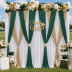 50ft x 15ft Champagne Backdrop Curtain for Wedding Party 10 Panels 5x15ft Wrinkle Free Silky Polyester Backdrop, alternate