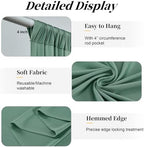 50ft x 15ft Grayish Green Backdrop Curtains for Wedding Parties, 10 Panels Extra Long Wrinkle Free Fabric Drapes, alternate