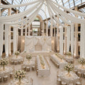 50FT x 50FT Beige Ceiling Drapes for Wedding Party Decor in 60"W x 600"L (Pack of 10) in Beige
