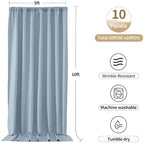 50ftx10ft Dusty Blue Backdrop Curtain Panels for Parties, Thick Polyester 10 Panels 10 ft Long Wedding Dusty, alternate view