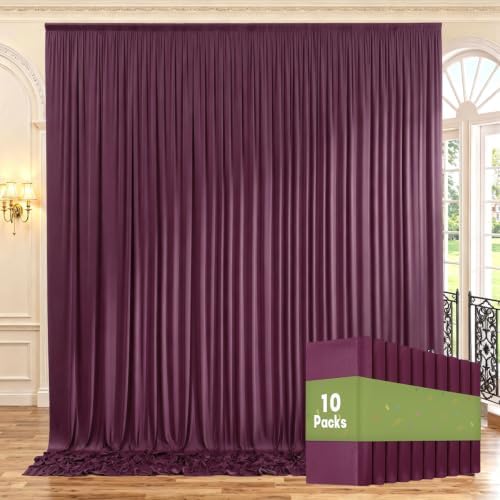50ftx10ft Wrinkle Free Burgundy Backdrop Curtains for Parties, Silky Polyester Maroon Photo Backdrop Drapes 10, alternate