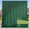 50ftx10ft Wrinkle Free Hunter Green Backdrop Curtains for Parties, Polyester Green Photo Backdrop Drapes 10