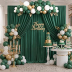 50ftx10ft Wrinkle Free Hunter Green Backdrop Curtains for Parties, Polyester Green Photo Backdrop Drapes 10, alternate view 4