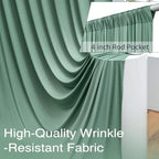50ftx10ft Wrinkle Free Sage Green Backdrop Curtains for Parties, 10 Panels 5x10ft Silky Polyester Photo Backdrop, alternate