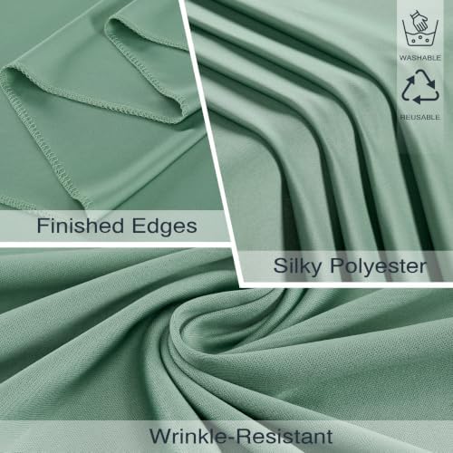 50ftx10ft Wrinkle Free Sage Green Backdrop Curtains for Parties, 10 Panels 5x10ft Silky Polyester Photo Backdrop, alternate