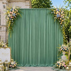 50ftx10ft Wrinkle Free Sage Green Backdrop Curtains for Parties, 10 Panels 5x10ft Silky Polyester Photo Backdrop, alternate