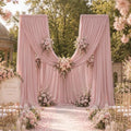 50FTx12FT Dusty Pink Backdrop Curtains for Weddings, Birthdays and Photos in W5' x H12'(10 panels) in Dusty Pink