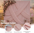 50FTx12FT Dusty Pink Backdrop Curtains for Weddings, Birthdays and Photos in W5' x H12'(10 panels) in Dusty Pink, alternate