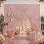 50FTx12FT Dusty Pink Backdrop Curtains for Weddings, Birthdays and Photos in W5' x H12'(10 panels) in Dusty Pink, alternate