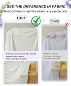 50ftx12ft Ivory Backdrop Curtain for Wedding & All Parties in W5' x H12'(10 panels) in Ivory, alternate view 2