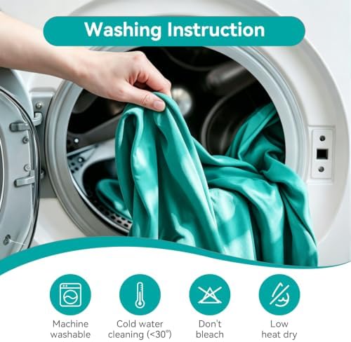 50FTx12FT Turquoise Backdrop Curtains for Weddings, Birthdays and Photos in W5' x H12'(10 panels) in Turquoise, alternate