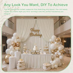 50ftx14ft Beige Backdrop Curtain for Wedding Parties, alternate view 3