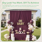 50ftx14ft Burgundy Backdrop Curtain for Wedding Parties, alternate view 3