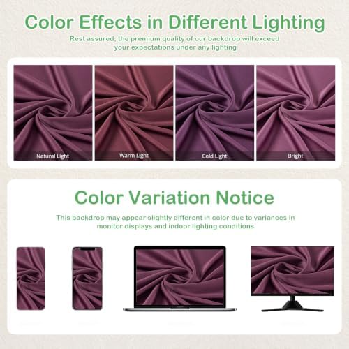 50ftx14ft Burgundy Backdrop Curtain for Wedding Parties, alternate view 5