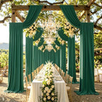 50ftx14ft Forest Green Backdrop Curtain for Wedding Parties in W5' x H14'(10 panels) in Forest Green