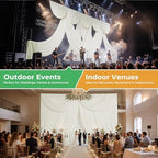 50ftx14ft Ivory Backdrop Curtain for Wedding Parties, alternate view 6