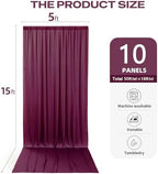 50ftx15ft Burgundy Backdrop Curtains for Parties, Wrinkle Free Polyester Burgundy Photo Backdrop Drapes 10, alternate view 5