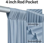 50ftx15ft Dusty Blue Backdrop Curtains for Parties, Wrinkle Free Polyester Photo Backdrop Drapes 10 Panels 15 ft, alternate