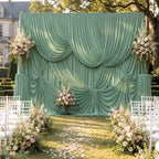 50ftx15ft Sage Green Backdrop Curtains for Parties, Wrinkle Free Polyester Sage Green Photo Backdrop Drapes 10, alternate