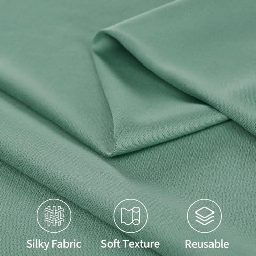 50ftx15ft Sage Green Backdrop Curtains for Parties, Wrinkle Free Polyester Sage Green Photo Backdrop Drapes 10, alternate