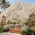 50ftx40ft Beige Ceiling Curtain for Wedding Parties