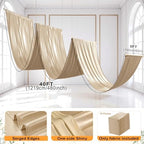 50ftx40ft Champagne Gold Ceiling Curtain for Wedding Parties, alternate view 6