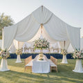 50ftx40ft Ivory Ceiling Curtain for Wedding Parties