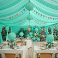 50ftx40ft Mint Green Ceiling Curtain for Wedding Parties