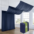 50ftx40ft Navy Blue Ceiling Curtain for Wedding Parties