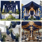 50ftx40ft Navy Blue Ceiling Curtain for Wedding Parties, alternate view 4