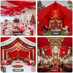 50ftx40ft Red Ceiling Curtain for Christmas Parties, alternate view 2