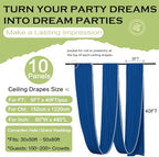 50ftx40ft Royal Blue Ceiling Curtain for Wedding Parties, alternate view 6