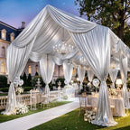 50ftx40ft Silver Ceiling Curtain for Wedding Parties