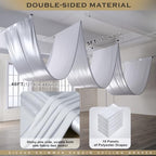 50ftx40ft Silver Ceiling Curtain for Wedding Parties, alternate view 2