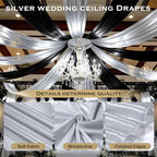 50ftx40ft Silver Ceiling Curtain for Wedding Parties, alternate view 3