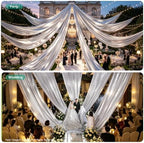 50ftx40ft Silver Ceiling Curtain for Wedding Parties, alternate view 6