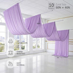 50ftx40ft Taro Purple Ceiling Curtain for Wedding Parties, alternate view 4