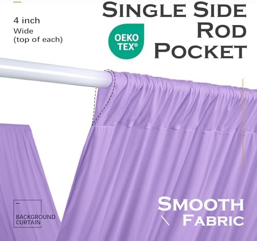50ftx40ft Taro Purple Ceiling Curtain for Wedding Parties, alternate view 5