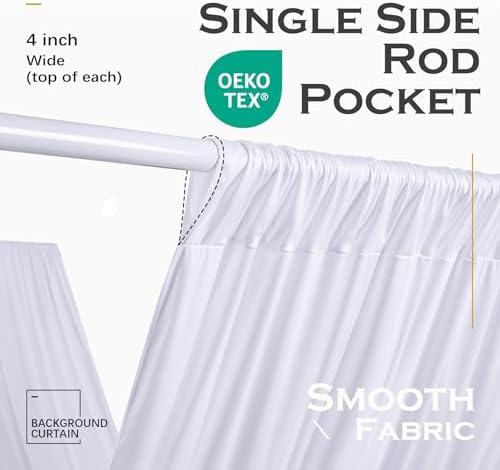 50ftx40ft White Ceiling Curtain for Wedding Parties, alternate view 4