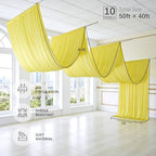 50ftx40ft Yellow Ceiling Curtain for Wedding Parties, alternate view 3
