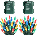 50LED Battery Operated String Lights with Timer 8 Modes Waterproof Outdoor Indoor for Christmas Decor Multicolor