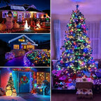 50LED Battery Operated String Lights with Timer 8 Modes Waterproof Outdoor Indoor for Christmas Decor Multicolor, alternate