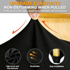 50PCS Black Chair Covers, Wrinkle Resistant, Elastic Stretch and Washable, Stretch Polyester Spandex Slipcovers, alternate