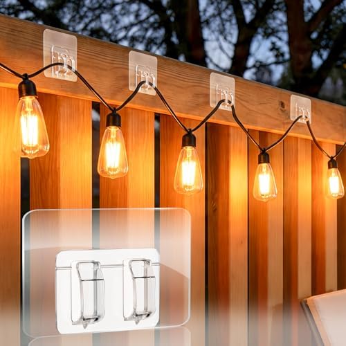 50Pcs Hooks for Outdoor String Lights, Christmas Light Clips