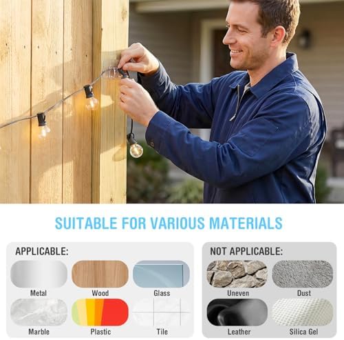 50Pcs Hooks for Outdoor String Lights, Christmas Light Clips, alternate view 4