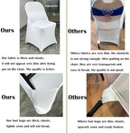 50PCS Spandex Folding Waterproof Chair Covers for Party, White New in White New, alternate view 4