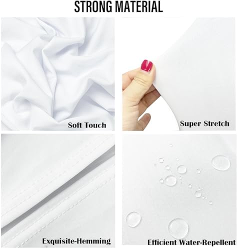50PCS Spandex Folding Waterproof Chair Covers for Party, White New in White New, alternate view 5