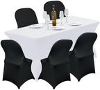 50PCS Stretch Spandex Folding Waterproof Chair Covers, Universal Fitted Chair Cover Protector for Wedding Party, alternate